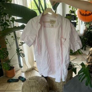 Pink Striped Short Sleeve Shirt